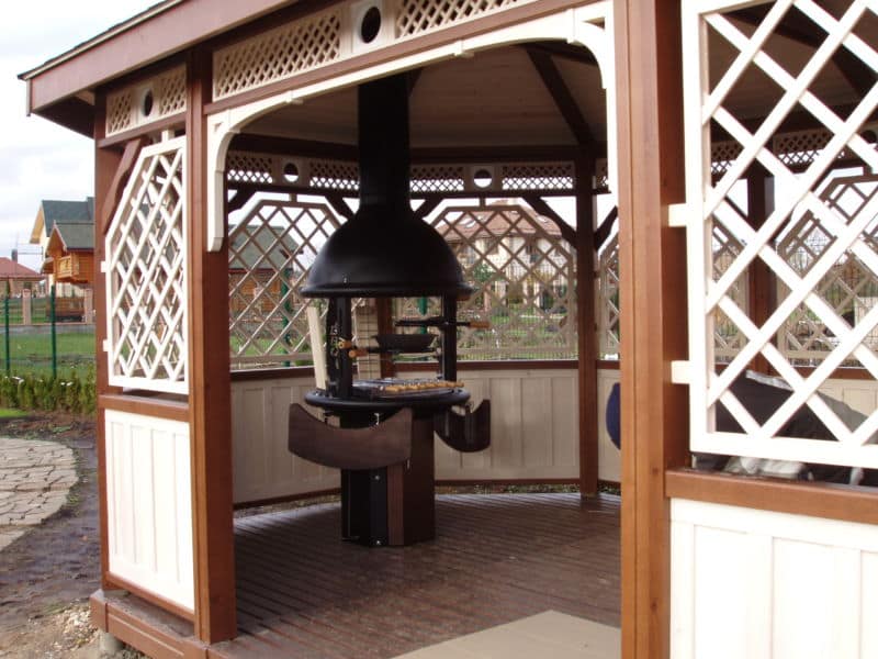 Gazebo with barbecue