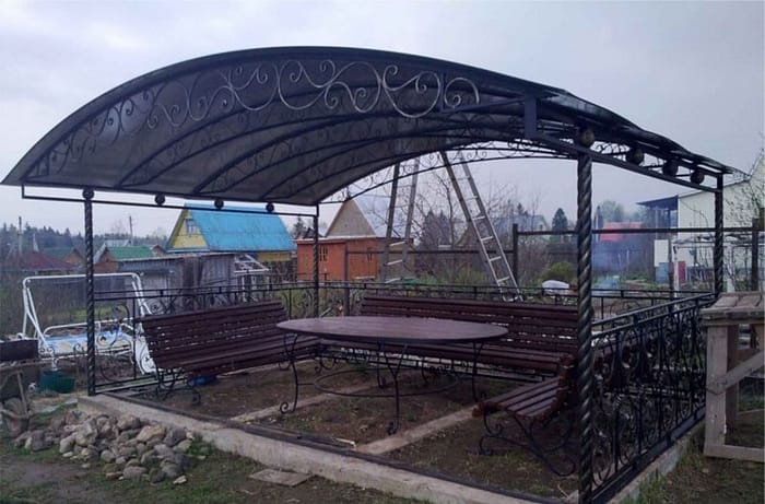 расположение беседки на участке