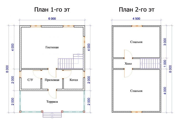 Планировка дома 6 на 6: макеты и проекты одноэтажных и двухэтажных домов (69 фото-идей)