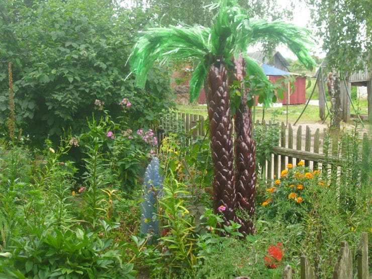 Пальма из бутылок - как сделать стильное украшение из пластиковой тары (67 фото + видео)