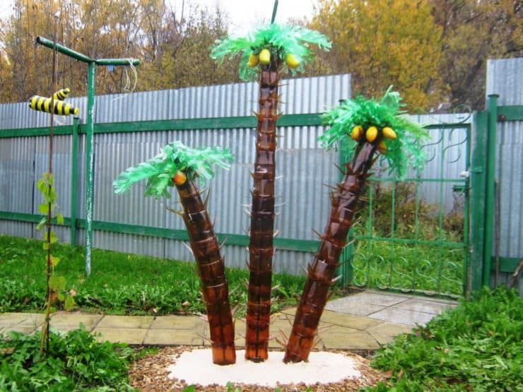Пальма из бутылок - как сделать стильное украшение из пластиковой тары (67 фото + видео)