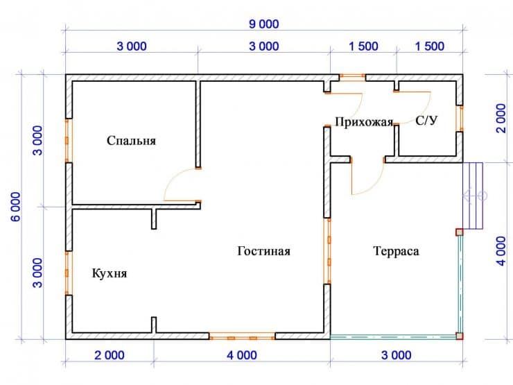 Планировка дома 6 на 6: макеты и проекты одноэтажных и двухэтажных домов (69 фото-идей)