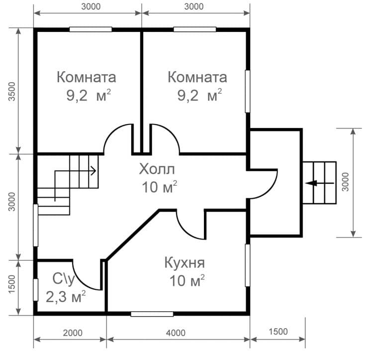 Планировка дома 6 на 6: макеты и проекты одноэтажных и двухэтажных домов (69 фото-идей)