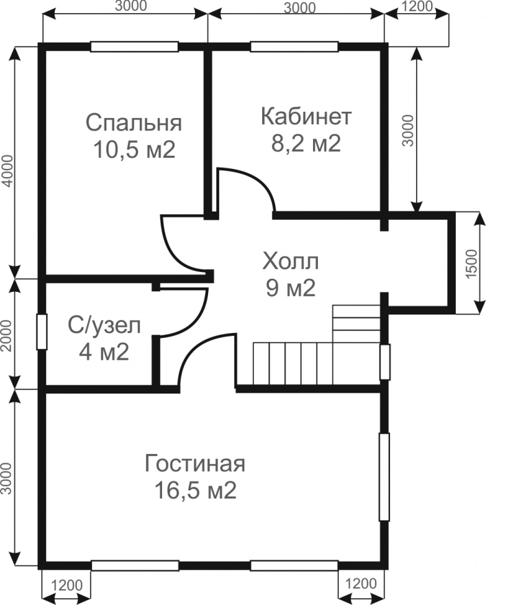 Планировка дома 6 на 6: макеты и проекты одноэтажных и двухэтажных домов (69 фото-идей)